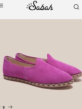 Sabah Rhodes purple suede shoes